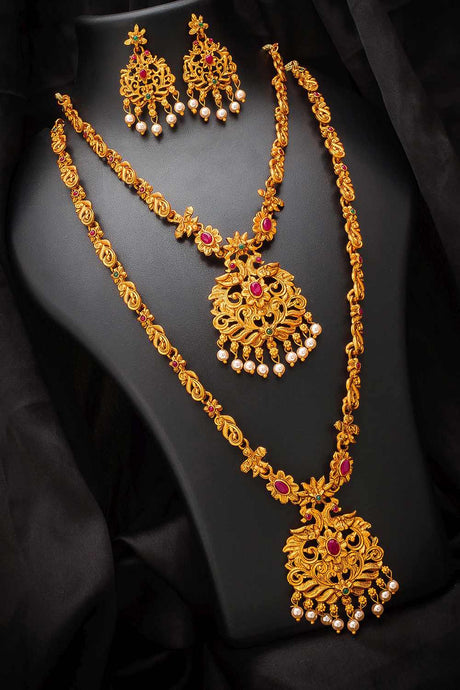 Buy Women's Gold Necklace Set in Copper