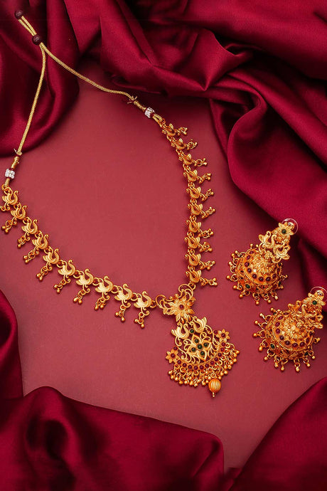 Buy Gold Necklace with Earringhs Sets Online
