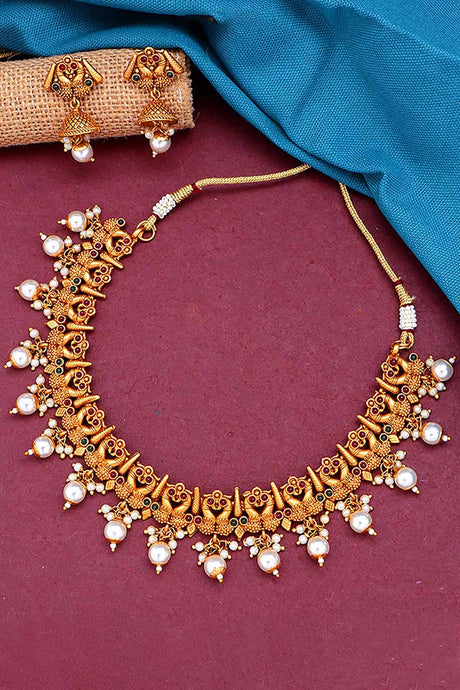 Buy Women's Copper Necklace Set in Gold