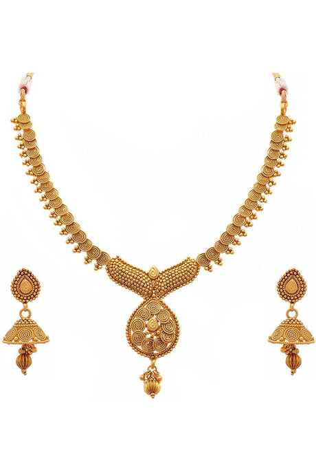Buy Women's Copper Necklace Set in Gold Online
