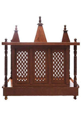 Brown Sheesham Wood Pooja Mandir