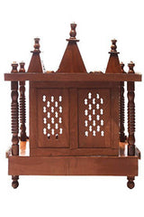 Brown Sheesham Wood Pooja Mandir