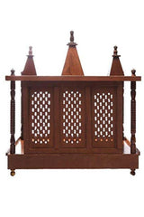 Brown Sheesham Wood Pooja Mandir