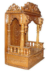 Brown Sheesham Wood Pooja Mandir