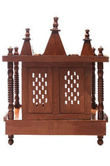 Brown Sheesham Wood Pooja Mandir