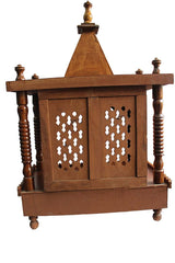 Brown Sheesham Wood Pooja Mandir