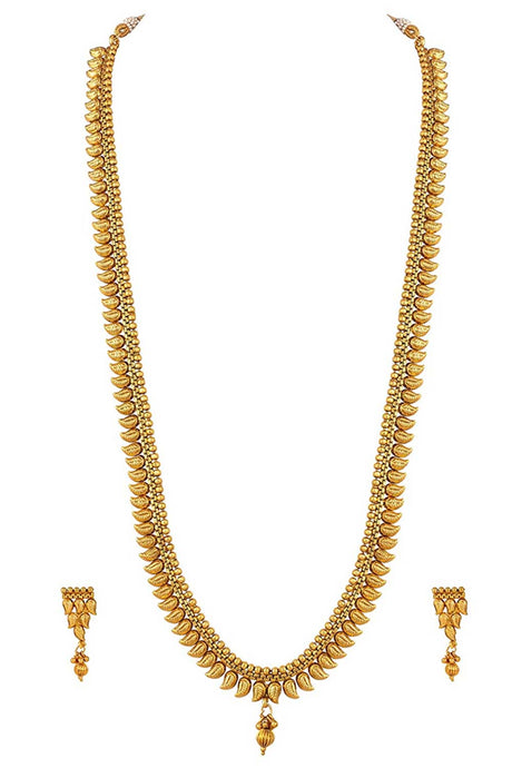 Buy Women's Copper Necklace Set in Gold Online - Back