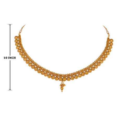 Ethnic Gold Plated Designer Jeweler Set With Adjustable Thread For Women