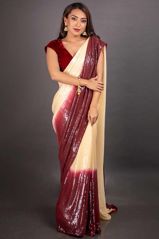 Comfort To Wear Sequence Saree at Best Price in Surat | Kala Boutique  Creation