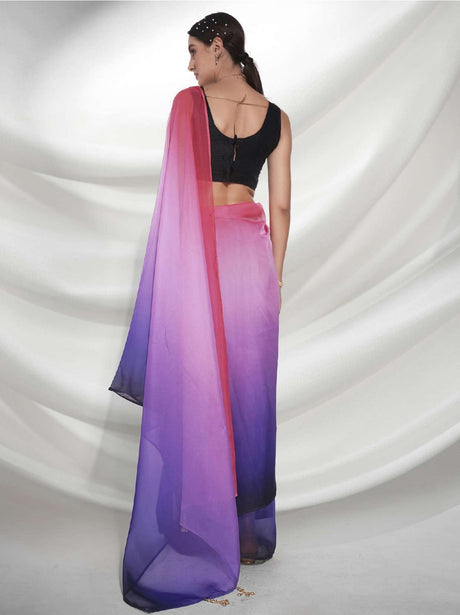 Purple Organza Purple Saree