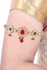 Multi Color Gold Plated Kundan Bajuband