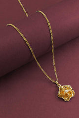 Gold Plated American Diamond Pendant Chain