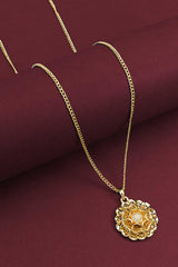 Gold Plated American Diamond Pendant Chain