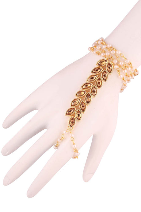 Buy Women's Alloy Bracelets in Gold - Back