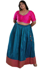 Buy Pink Brocade Readymade Saree Blouse Online - KARMAPLACE