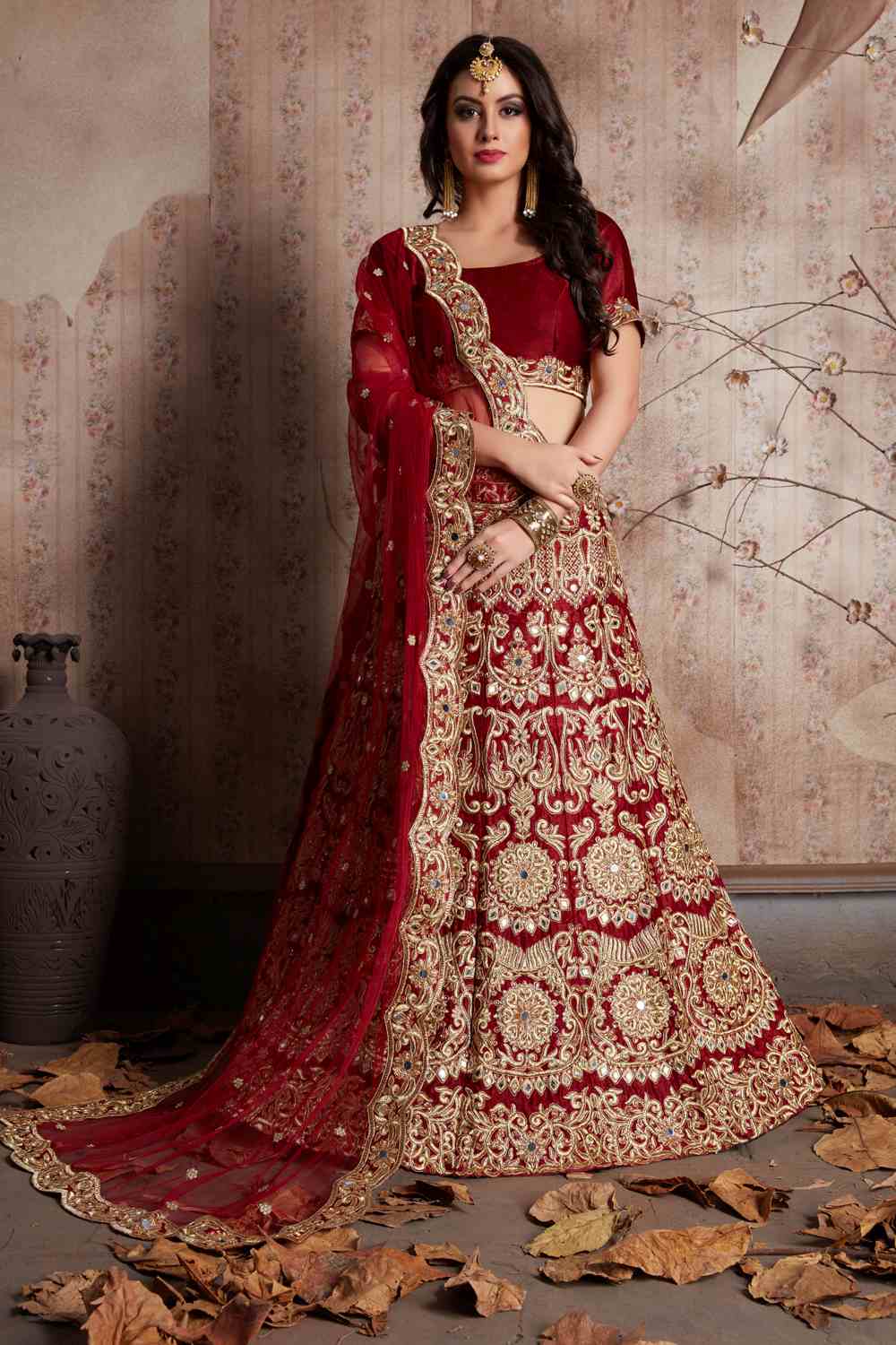 Bridal fashion velvet lehenga with price