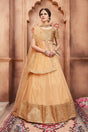 Buy Women's Net Zari Lehenga in Beige