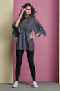 Buy Rayon Embroidered Top in Dark Grey