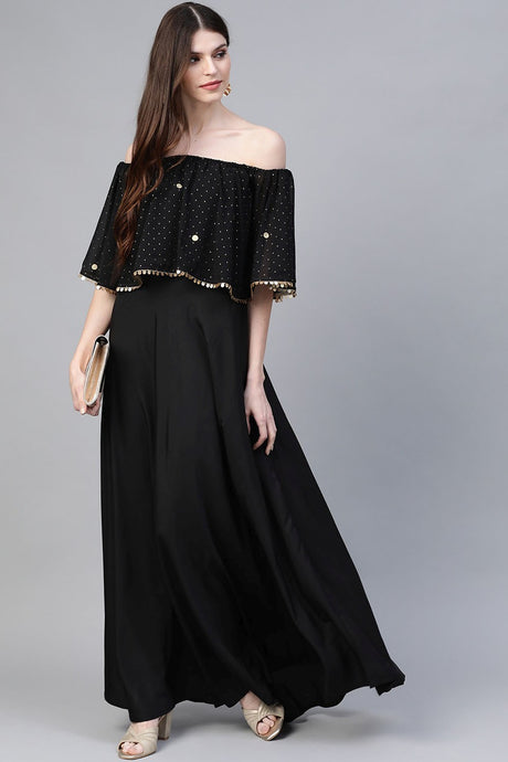 Buy Women's Crepe Printed Kurta in Black