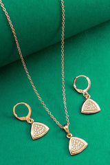 Rose Gold American Diamond Pendant Set