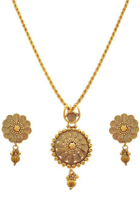 Buy Women's Copper Chain with Earring in Gold Online