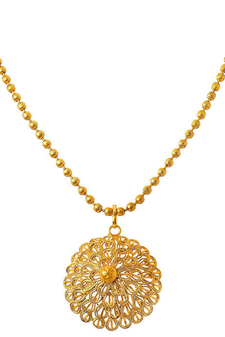 Buy Women's Copper Chain with Pendant in Gold Online - Back