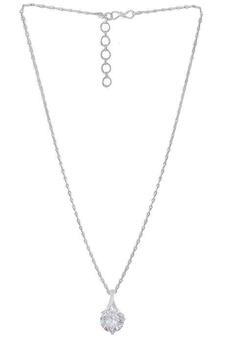 Buy Women's Brass Chain with Pendant in Silver Online