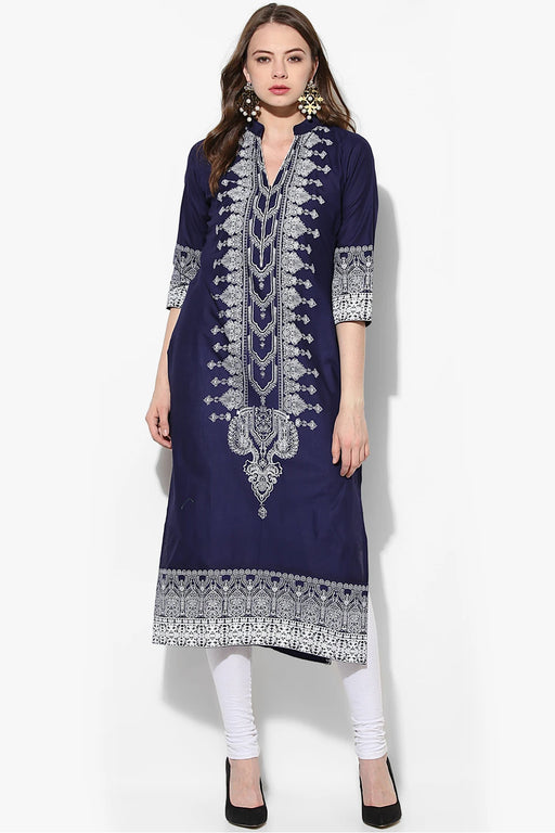 Buy RAJOOL'S Kurta Sky-Blue Colored Kurti with Matching York Pattern and  Designer Sleeves and White Matching lace, Along with Matching Pant.  (Medium) at Amazon.in