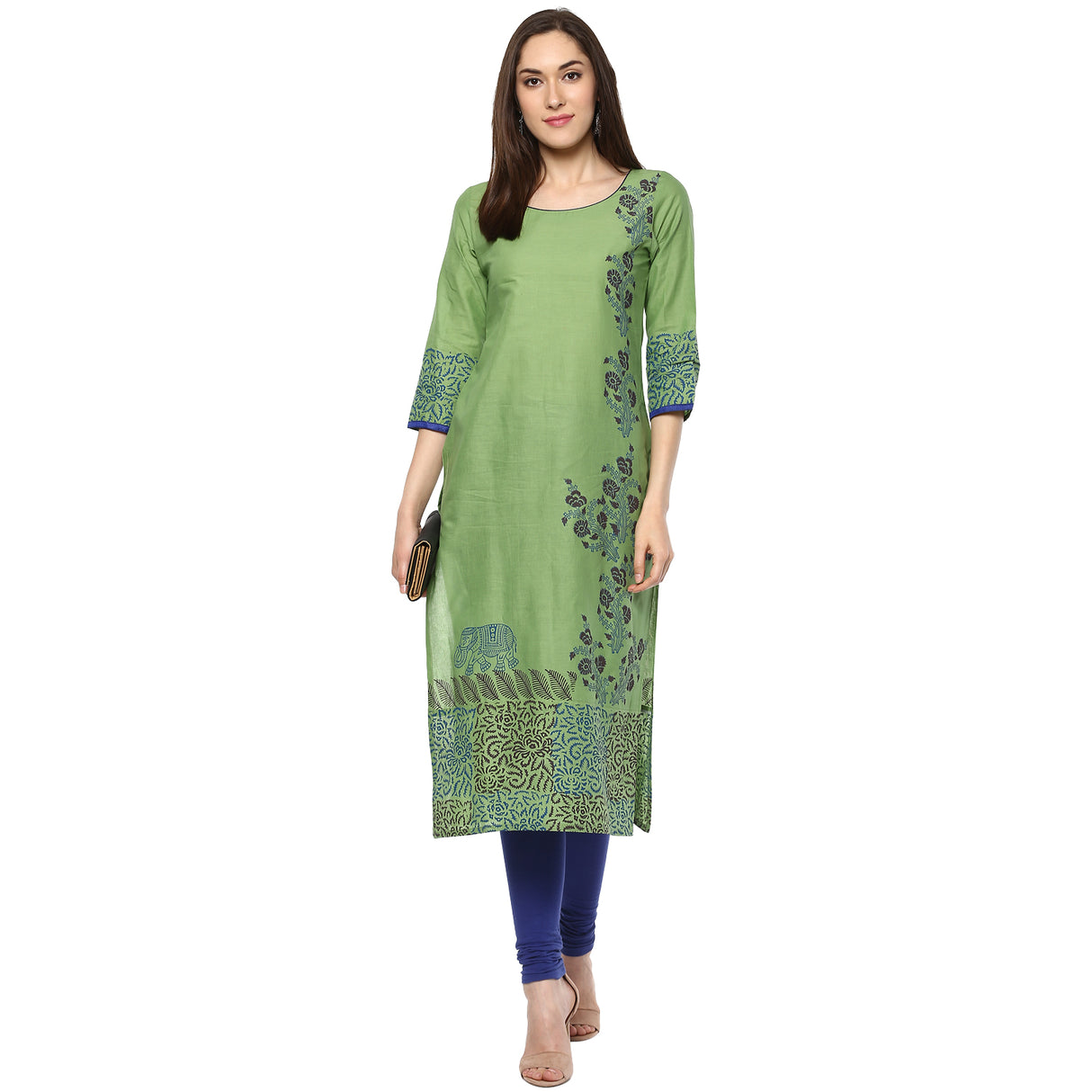 Floral Print Cotton Kurtis 