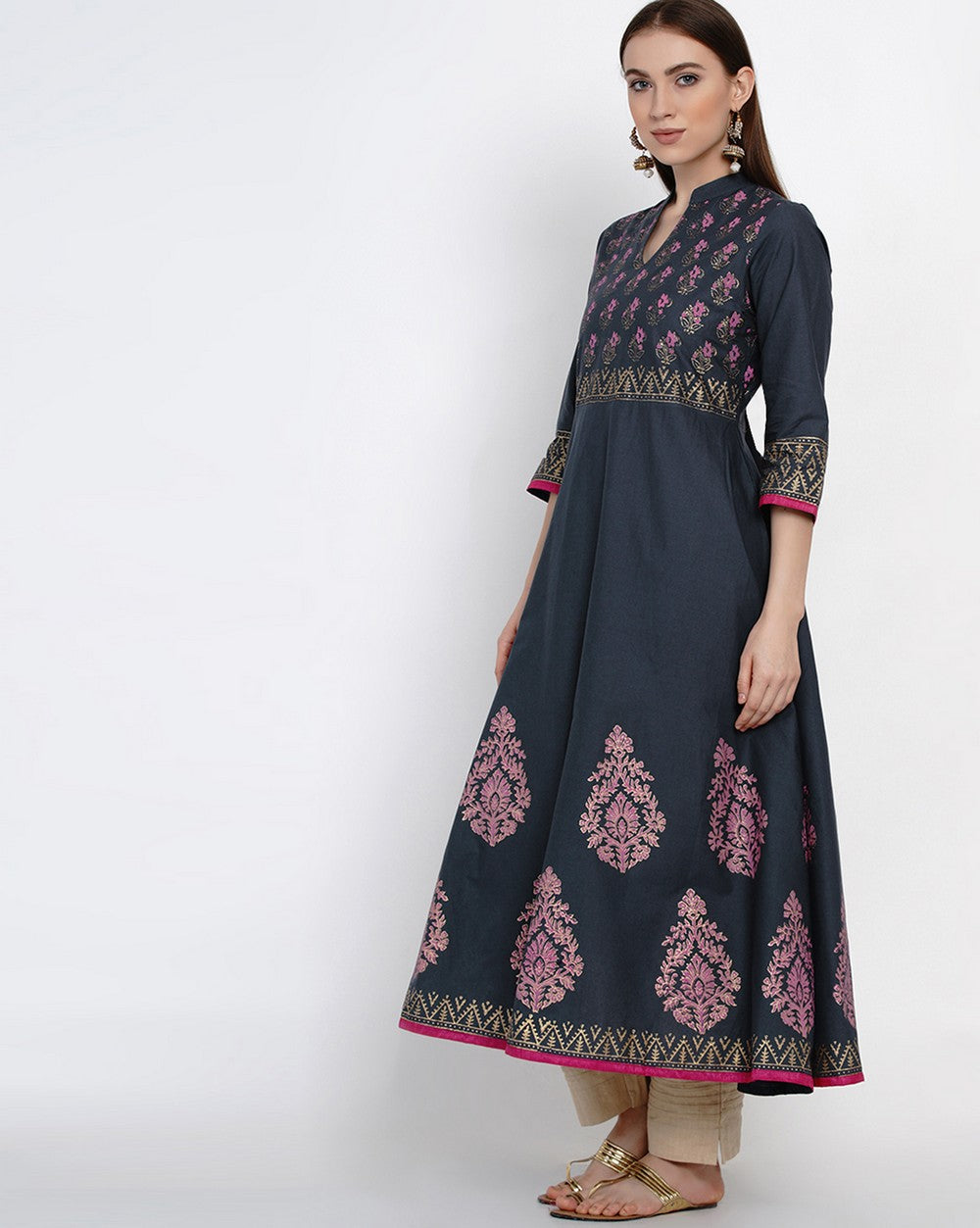 Online indo western kurtis at best Offer Price