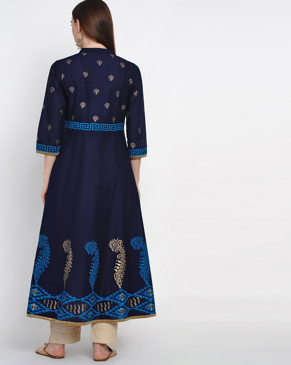 Long Anarkali Kurti Printed