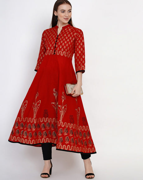 Anarkali 3-4 Sleeve Kurti