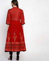 Anarkali Kurti In Red Color