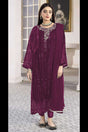 Buy Wine With Embroidered Georgette Pakistani Suit Online