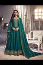 Buy Rama Art Silk Embroidered Anarkali Suit Set Online