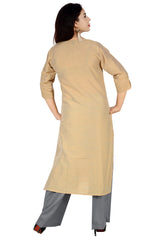 Art Silk Kurti In Beige