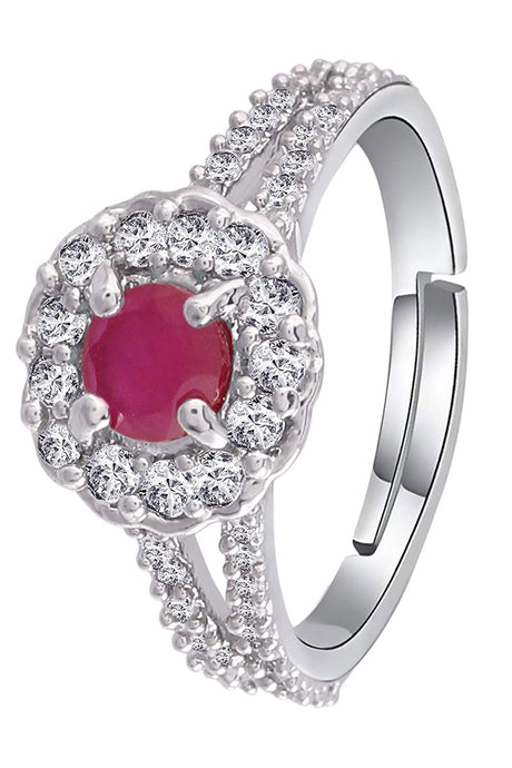 Buy Women's Alloy Adjustable Ring in Multicolor Online - Back