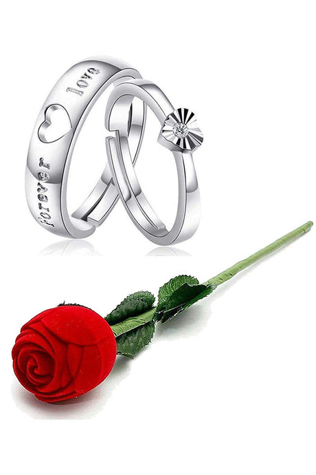 Buy Women's Alloy Adjustable Ring in Multicolor Online - Back