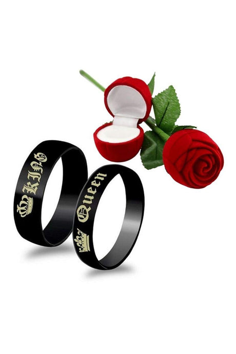 Buy Titanium Stainless Steel Alloy Ring in Black for Men and Women Online