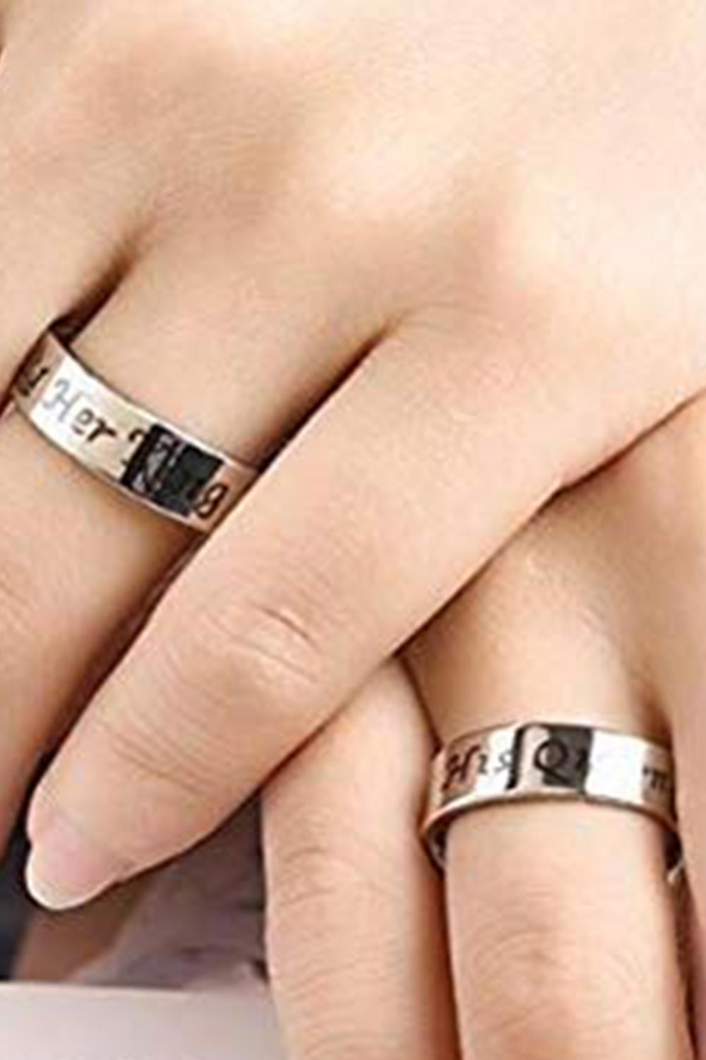 Buy Platinum Plated Alloy Ring in Silver for Men and Women Online - Side