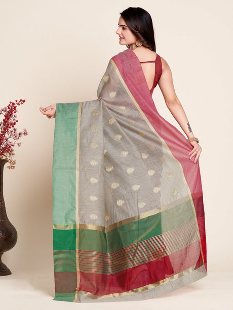 Brown Soft Silk  Saree