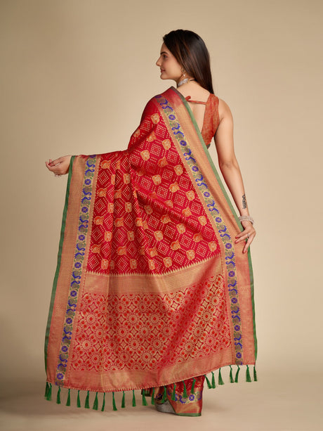 Red Pure Patola Silk Patola Saree