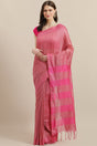 Buy Silk Woven Saree in Pink