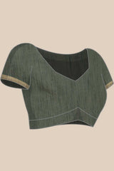 Buy Blended Silk Zari Woven Saree in Green Online - Zoom In