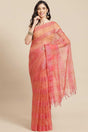 Buy Art Silk Woven Saree in Peach Online