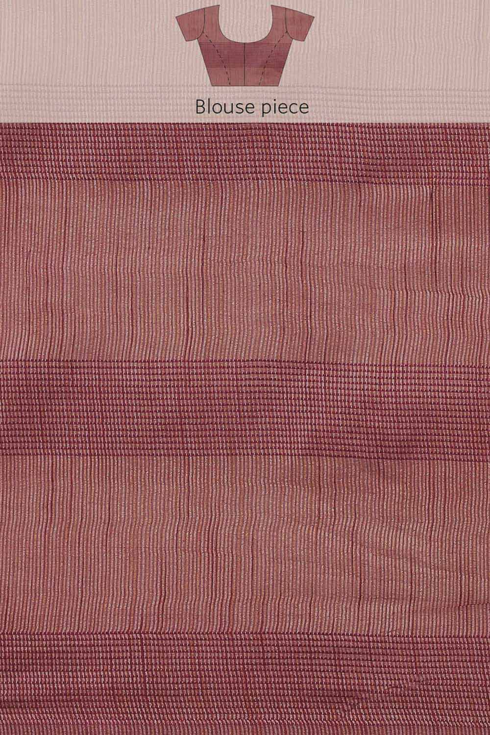 Buy Art Silk Woven Saree in Maroon Online - Zoom Out