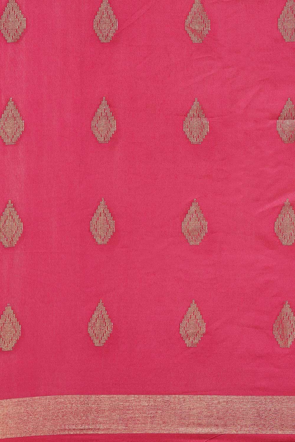 Buy Blended Silk Zari Woven Saree in Light Pink Online - Front