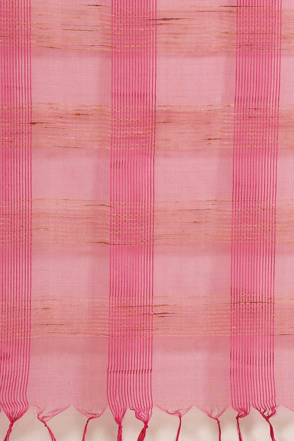 Buy Art Silk Woven Saree in Pink Online - Side