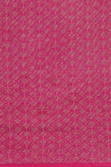 Buy Silk Blend Zari Woven Saree in Pink Online - Front