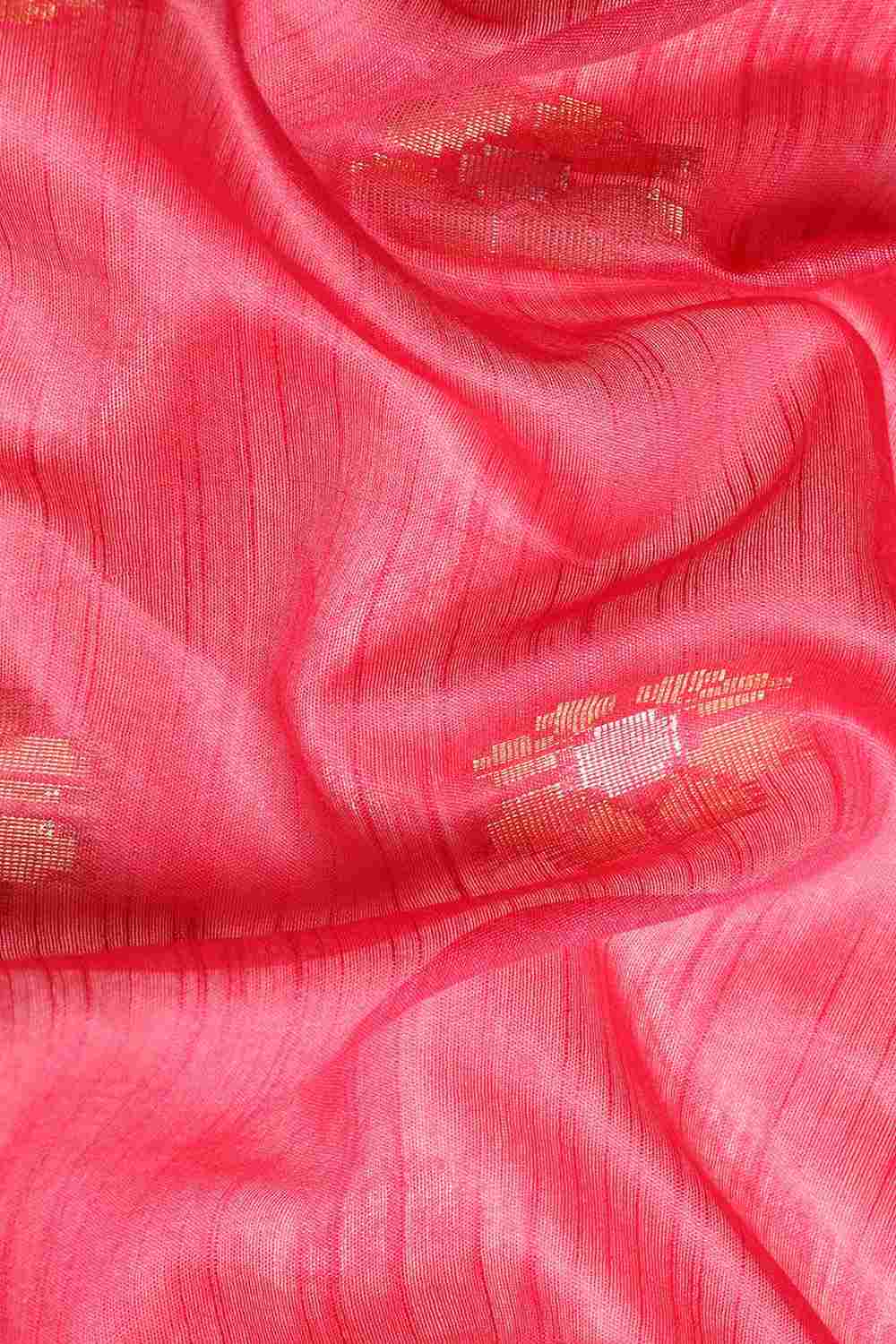 Pink Art Silk Block Saree